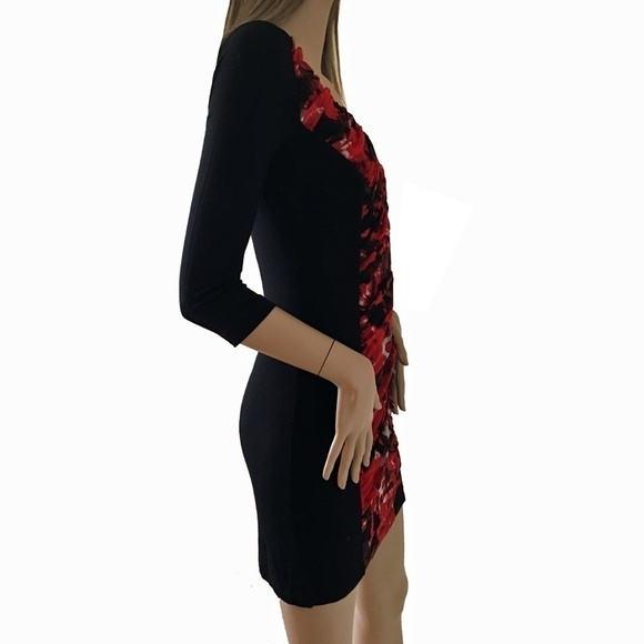 π
ΊVivienne Tam Rayon Mini Dress Mesh Abstract Floral Ruching Ruffles - Picture 6 of 13